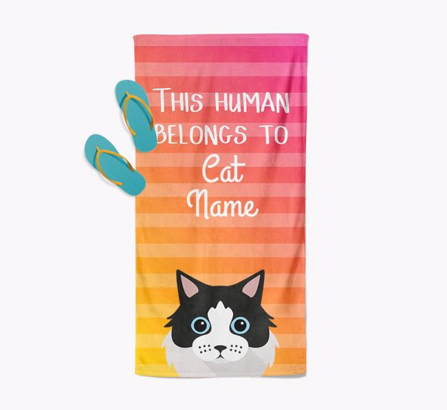 'This Human Belongs to...' - Personalized {breedFullName} Towel | Yappy.com